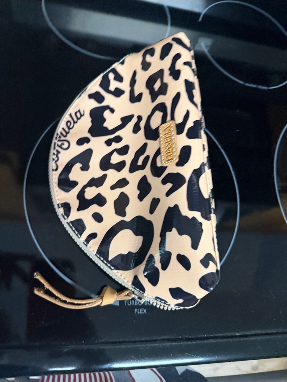 Consuela Leopard Print Glossy Cosmetic Pouch Large - Picture 2 of 8